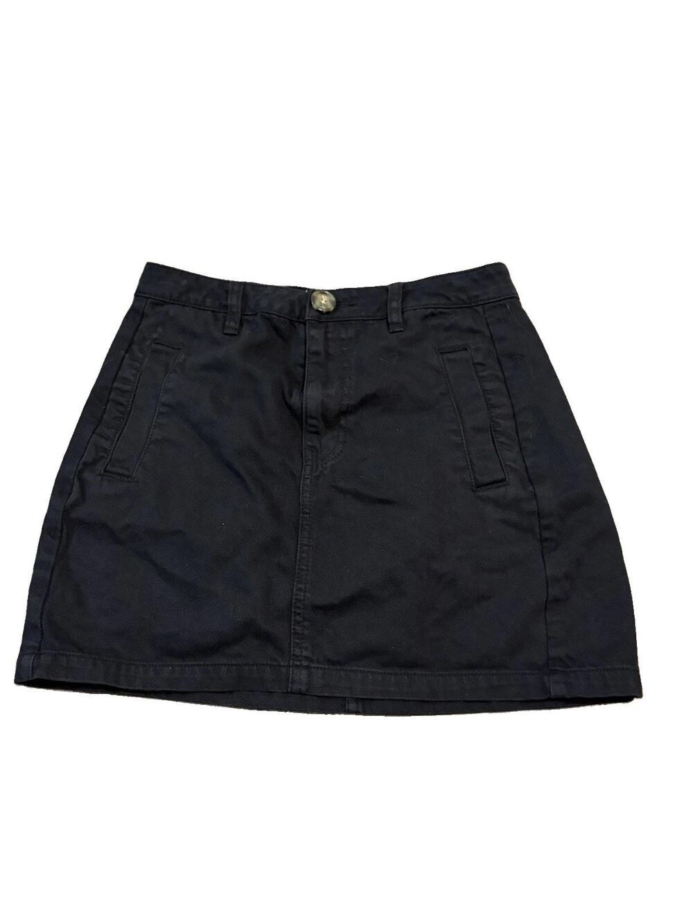 PacSun Black Mini Skirt Women’s Size 26 Cotton Casual Preppy Y2K Pockets